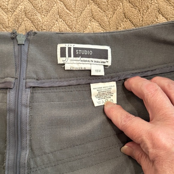 JL Studio Womens 18W Skirt A Line Gray Minimalist Preppy Office Wool Blend - Picture 5 of 6